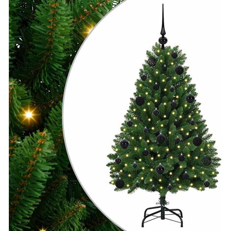 Sapin de Noël，Arbre de Noël artificiel Vert 120 cm PVC et métal CFW51149 (1/5)