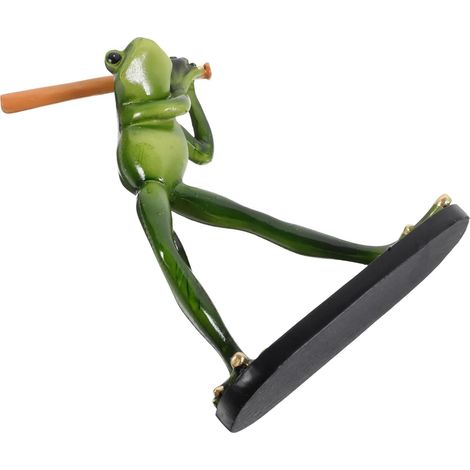 als Verspielte Deko mit Baseball Motiv Froschfigur aus