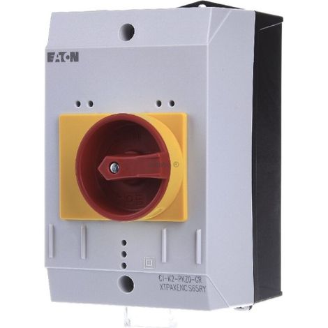 Eaton CI-K2-PKZ0-GR Insulating box, for pkz0, + rotary handle, red/yellow