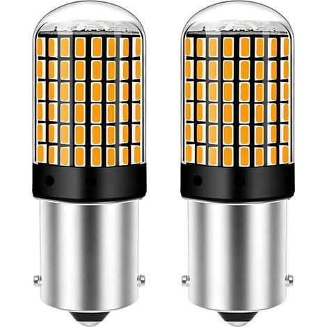 2 Pack LED Indicator Bulb, PY21W Indicator Bulbs, P21W LED Bulb Canbus Error Free, 1156 Amber Yellow Car LED Turn Signal Lights, Enhanced Night Visibility, Multi-Vehicle Compatibility