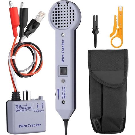 Kit de Traceur de Fil 200EP, Testeur de Circuit de Traceur de Fil Réseau Kit de Testeur de Traçage de Câble Impédance D'entrée 100MOhm Audio Amplificateur à Induction Réglable (1/5)