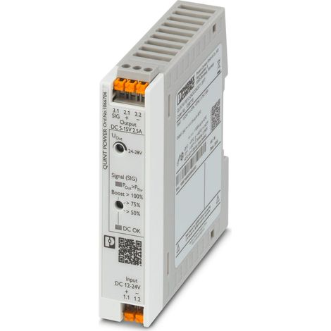Convertisseur DC-DC, QUINT POWER, Rail DIN, 30W, 12V c.c. ( Prix pour 1 )