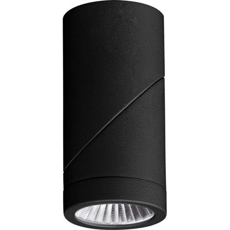 Applique murale LED orientable cylindrique noire 7Watt Plus-Tricolor