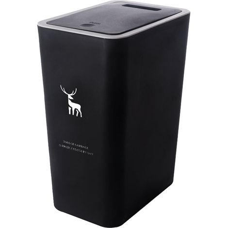 Poubelle Contactless - 8 L - Pour Salle De Bain Bureau Chambre Salon - En Plastique Épais - Dimensions 33x22x15 5 Cm (1/5)
