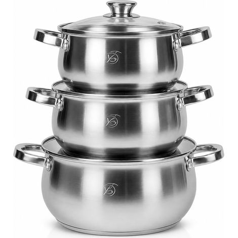 Batterie de Cuisine Inox 6 Pièces – Casseroles (1/5)