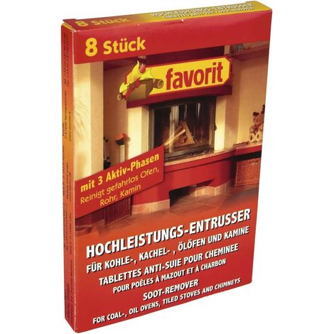 High-performance soot remover for coal, tiled, oil stoves and fireplaces, 8 pieces (1/4)