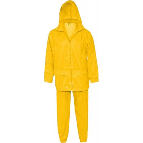IMPERMEABILE LAVORO POLIESTERE/PVC GIALLO TG. L COMPLETO MAURER
