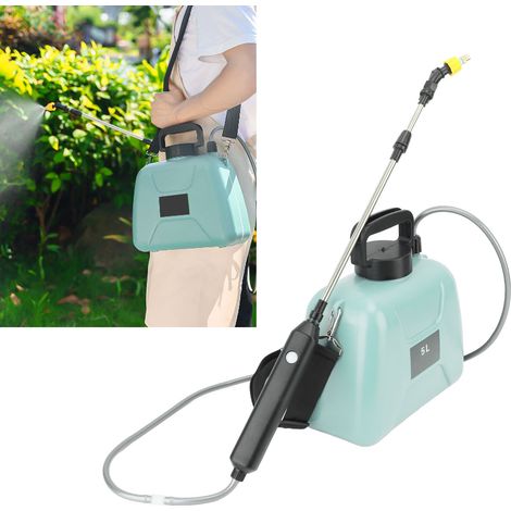 Pistola pulverizadora eléctrica recargable por USB – Manual con batería de 2400 mAh – Portátil, 5 L, Azul, para jardín y plantas (1/5)