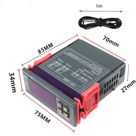 Thermostat numérique à microprocesseur, contrôleur de température avec écran LCD pour aquarium, éclosion et machine à fruits de mer, 110-220V