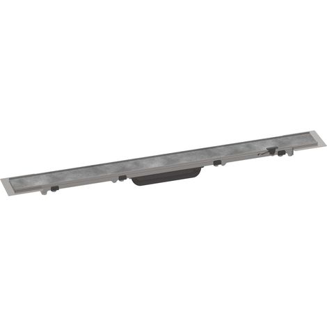 Hansgrohe RainDrain Rock - Canalina doccia lineare 700, con griglia per piastrellatura, acciaio inox 56030000