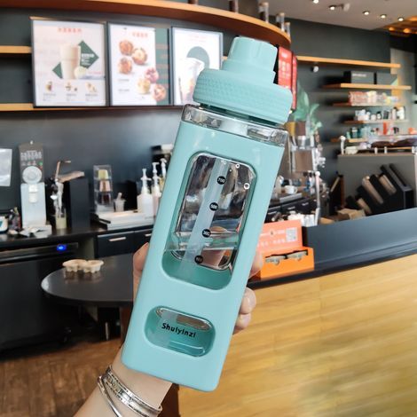 Gourde Isotherme 700ml à Double Paroi avec Marqueur, Grande Capacité pour Maison, Gym, École - Vert (1/5)