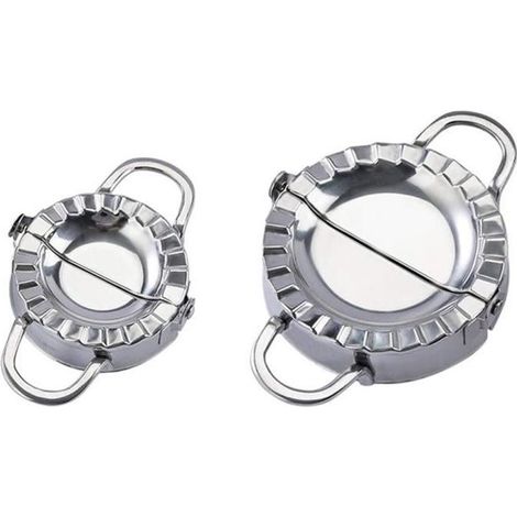 Ravioli-Form, Ravioli-Maker aus Edelstahl, Nudelpresse, Teigtaschenform, Ravioli-Ausstecher, runde Ravioli-Form, 2 Stück (1/4)