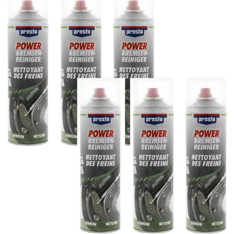 Produit nettoyant pour freins - Auto - Puissant - Buse 360°- Presto - 6 x 500ml