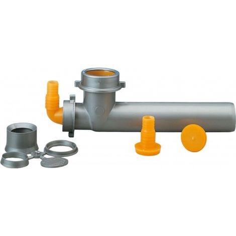 Desagüe de fregadero 2 salidas Ø40-50 mm con toma para lavadora