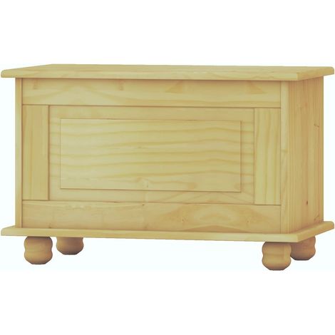 Altea Baul Sin barnizar,medidas 46x70x39 cm (Alto/Ancho/Fondo). Realizado en Madera Maciza de Pino Natural, Decoralo a tu Gusto.
