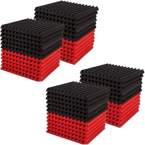 Lot de 50 panneaux d'isolation acoustique en mousse pour studio, pour murs, idéal pour un studio à domicile, 2,5 x 30 x 30 cm (1/5)