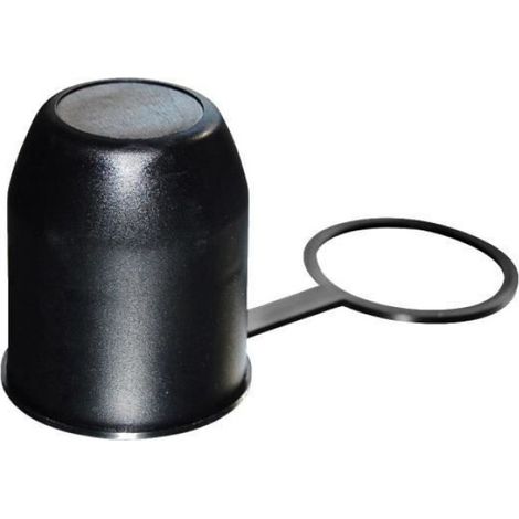 Cache Boule D'attelage - PVC Noir - Avec Bague De Maintien - Pour Remorque Et Voiture - 1 Pièce