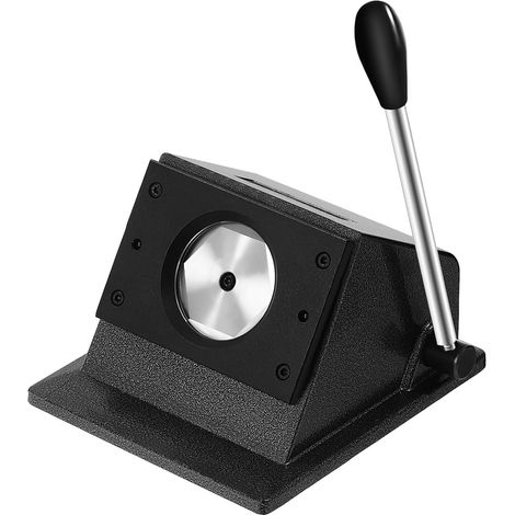 Machine à badge, perforatrice graphique 58 mm, découpe ronde, découpe de papier, machine à boutons ronde manuelle, noire (1/5)