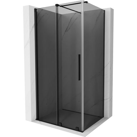 Mexen Velar Schiebeduschkabine 120 x 75 cm, Graphit, Schwarz - 871-120-075-41-70
