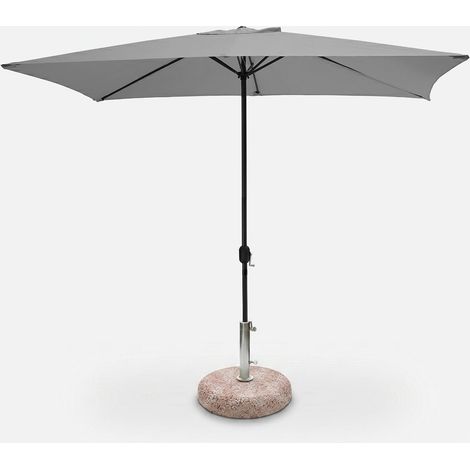 Parasol rectangulaire de jardin 300x200 cm - Gris