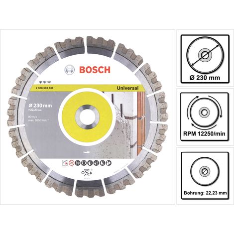 Bosch 2608603633 Diamanttrennscheibe Best for Universal 230 x 22,23 x 2,4 x 15 mm (1/10)