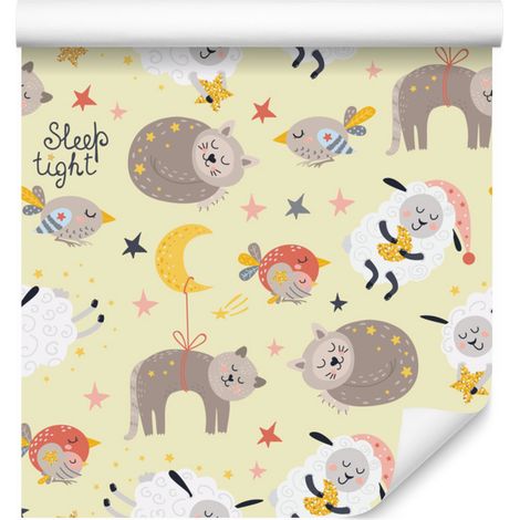 Papier peint Animaux endormis pour salon et chambre 50x1000 cm (1/5)