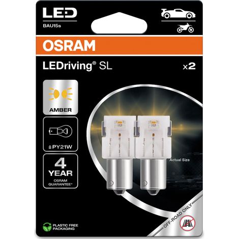 Nuovo LED Osram Premium PY21W Ambra (confezione elettronica) (1/2)