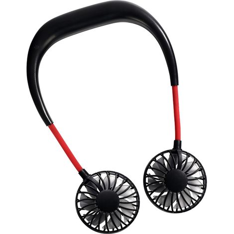 Ventilateur portable mains libres à porter autour du cou, double ventilateur rechargeable USB, mini climatiseur/rafraîchisseur d'air pour chambre