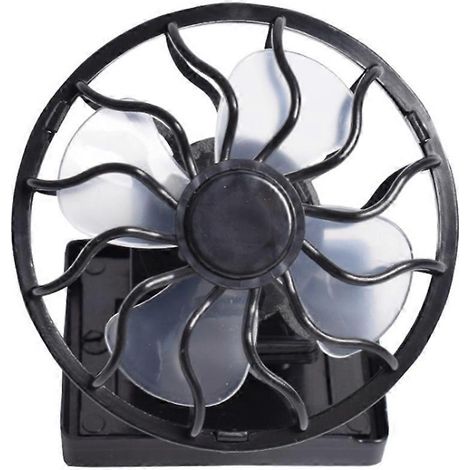 Ventilateur solaire à pince avec petit ventilateur électrique noir (1/5)