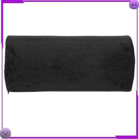 Oreiller demi-lune noir pour cheville, genou, cou, soutien lombaire, mousse à mémoire de forme, oreiller de jambe pour personnes (1/4)