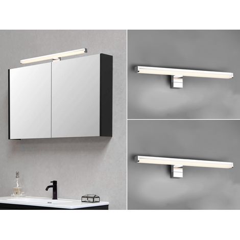 LED Badezimmer Wandleuchten 2er Set in Chrom - Spiegelleuchten, Breite 40cm (1/5)