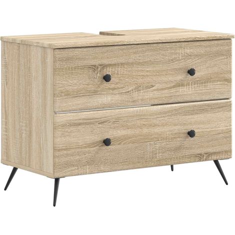 Bathroom Sink Cabinet BREDA Sonoma Oak 82 x 41x 59 cm vidaXL (1/5)