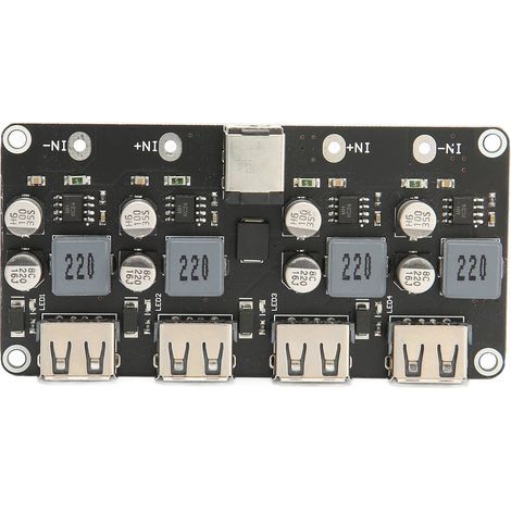 4-Wege-Schnelllademodul (12 V/24 V, QC3.0), USB-Ladekonverterplatine für Mobiltelefone (1/5)