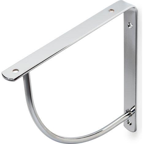 Escuadra para Estantería  Estilo Decorativo  Fabricado en Acero  Acabado en Cromo Brillo  Medidas 20200200 mm  Sistema de Fijación Atornillado  1 Unidad - (1/3)