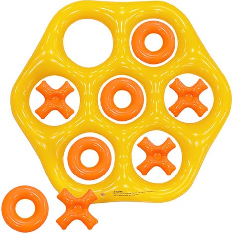 Jeu de morpion géant flottant pour la piscine, idéal pour les fêtes d'été entre adultes et adolescents. (1/5)