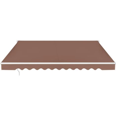 Store banne rétractable café 3,6 x 3 m avec manivelle et inclinaison réglable de 5 à 35 pour balcon terrasse et cour (1/5)