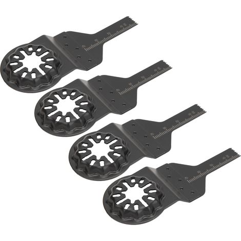 Lot de 10 lames de scie à dégagement rapide de 10 mm pour outils multifonctions oscillants universels en métal et bois avec interface Starlock (1/5)