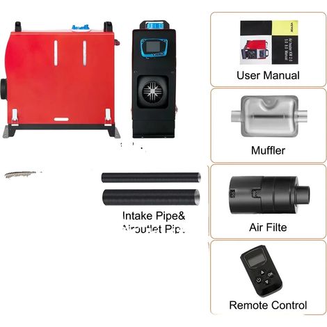 Riscaldatore ad aria, motore diesel da 8 kW, funzionalità di controllo remoto, aggiornamento con display LCD blu da 8 kW (1/2)