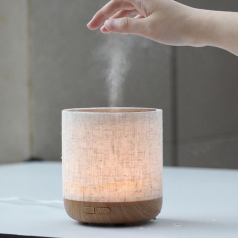 [Difusor de aceites esenciales] [Marca] [Modelo] Lámpara de pie USB de 200 ml con función de luz y cubierta de tela impermeable para uso doméstico, en el baño y comercial. (1/5)