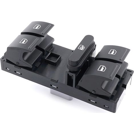 1K4959857B est un interrupteur pour les vitres électriques des modèles Volkswagen Golf, Sagitar et Magotan de 2005 à 2016. (1/2)