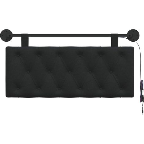 Maison Exclusive - Testiera sospesa Con luce LED Nero Tessuto (1/5)