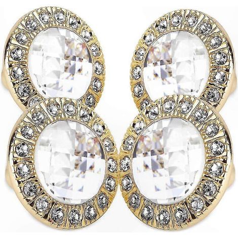 Poignées de meuble rondes 30mm en cristal scintillant, lot de 4 boutons de porte dorés pour tiroirs et placards de cuisine, finition brillante (1/4)