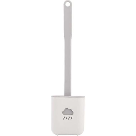 Brosse de toilette Nettoyage des crevasses Chasse d'eau de toilette Brosse douce et souple avec base Brosse de toilette