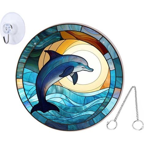 Delfin Hängedekoration Transparent Doppelseitig Klein mit