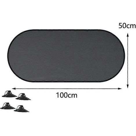Ensemble de 5 accessoires de style automobile : pare-soleil de protection UV pour vitres latérales, film de protection solaire en maille, 1 pare-soleil pour lunette arrière. (1/5)