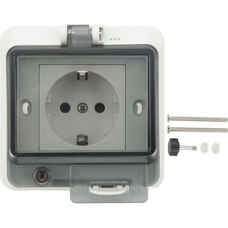 Prise murale étanche IP66 Standard, adaptateur de prise dissimulée montée avec coque PC 16A
