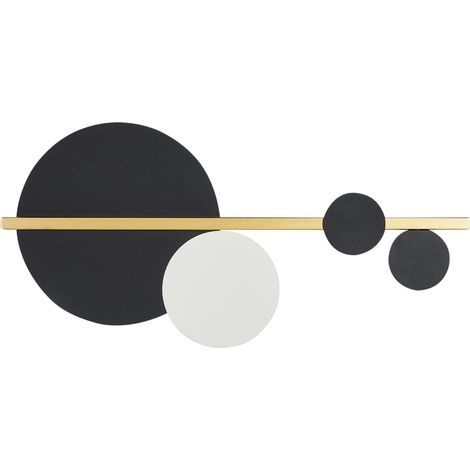 Lámpara de pared LED de metal negro blanco dorado 60 cm aplique pantalla Parita (1/5)