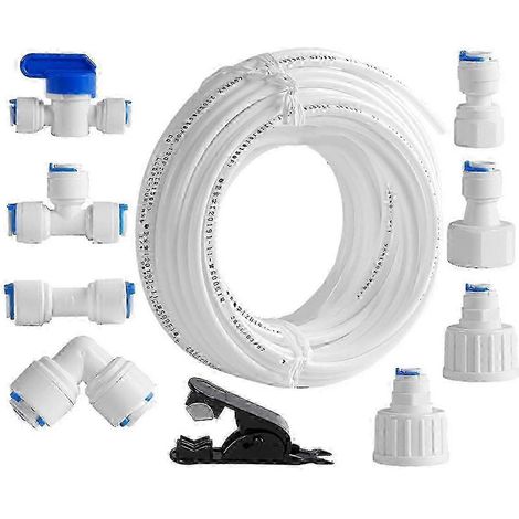 Kit de tuyau à raccord rapide pour conduite d'eau de réfrigérateur (1/4)