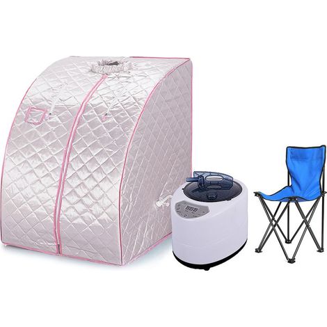 Boîte de sauna Sauna A Vapeur Portable Mobile Cabine de Sauna — La Désintoxication et la Perte de Poid —SPA/75 35 25cm Noir