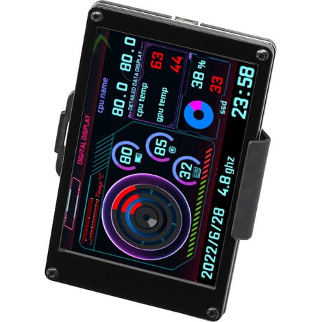 Écran LCD 3,5 pouces IPS moniteur PC sub-screen surveillance CPU GPU compatible Raspberry Pi Windows Linux